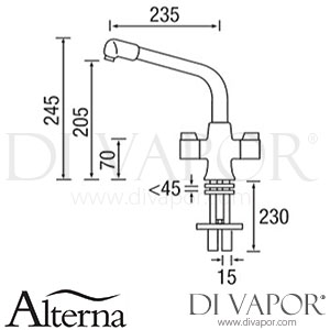 Alterna ALTGNSNK Genoa CP Mixer Kitchen Tap Spare Parts