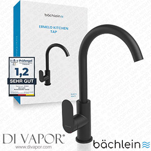 B?chlein Universal Kitchen Tap Matt Black - Sink Tap with 360? Swivel Spout Modern Kitchen Tap Spare Parts