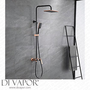 DASHADAO Shower and Tap Set Bathroom Rose Gold Black Spare Parts