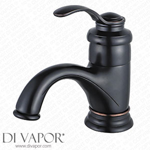 BOAOTX Bathroom Tap Black Retro Wash Basin Mixer Tap Antique Nostalgia Bathroom Mixer Tap Single Lever Brass for Bathroom Brushed Bronze Spare Parts