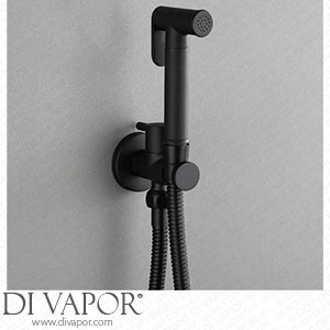 UOEIDOSB Bathroom Bidet Tap Brass Chrome/Black/Grey/Brushed Gold Toilet Sprayer Bidet Tap Wall Mounted Bidet Tap (Color : B Size : One Size) Spare Parts