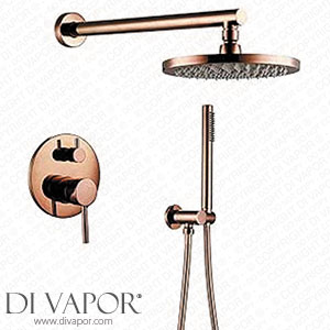 DASHADAO Shower System Rose Gold Solid Brass Wall Mounted Diverter Valve Spare Parts