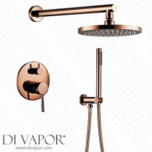 DASHADAO Shower System Rose Gold Solid Brass Wall Mounted Diverter Valve Spare Parts