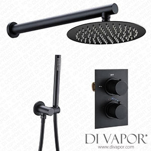 DASHADAO Shower System Wall Mounted Black Thermostatic Control Mixing Valve Shower Tap Spare Parts