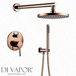 DASHADAO Shower System Rose Gold Solid Brass Wall Mounted Diverter Valve Shower Spare Parts