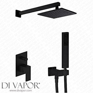 DASHADAO Shower System Wall Mount Black Bathroom Luxury Rain Mixer Shower Spare Parts