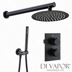 DASHADAO Shower System Wall Mounted Black Thermostatic Control Mixing Valve Shower Tap Spare Parts