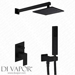 DASHADAO Shower System Wall Mount Black Bathroom Luxury Rain Mixer Shower Combo Set Spare Parts