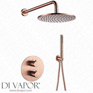 DASHADAO Shower System Brass Rose Gold Wall Mounted Thermostatic Valve Spare Parts