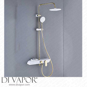 LIYING Golden White Bath Shower Mixer Tap Spare Parts