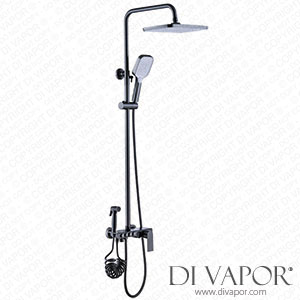 DASHADAO Brass Bathroom Shower Tap Set Brushed Gray Shower Fix Spare Parts