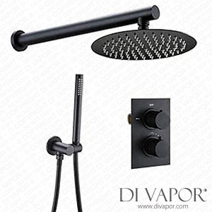 DASHADAO Brass Bathroom Shower Set Matte Black Rain Shower Tap Spare Parts