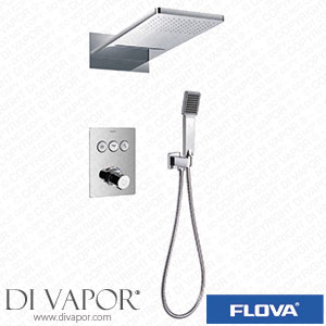 Flova ANT3WPK1-V Goclick Thermostatic 3-Outlet Shower Valve with 2-Function Rainshower and Handshower Kit Spare Parts