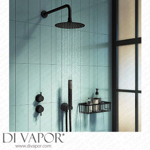 Arezzo Matt Black Concealed Individual Diverter + Thermostatic Control Valve with Handset + 200mm Shower Head - ARZ-ISV-PK2 Spare Parts