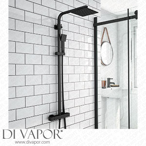 Arezzo Modern Square Thermostatic Shower - Matt Black - ARZ002 Spare Parts