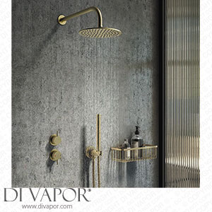 Arezzo Brushed Brass Concealed Individual Diverter + Thermostatic Control Valve with Handset + Wall Mounted Shower Head - ARZB-ISV-PK4 Spare Parts