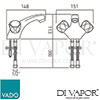 VADO AST 100CD CP Astra Mixer Spare Parts Diagram