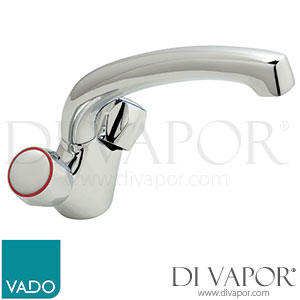 VADO AST-150/CD-C/P Astra Mono Kitchen Tap Deck Mounted with Swivel Spout Contract Handle Spare Parts