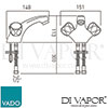 VADO AST 300 CP Astra Mixer Spare Parts Diagram