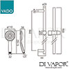 VADO ATM SFSRK2 CP Shower Kit Spare Parts Diagram