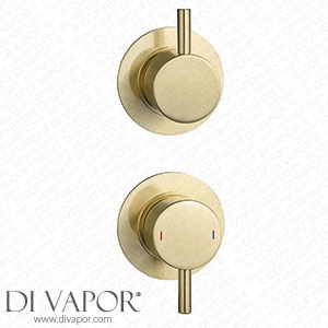 Arezzo Brushed Brass Concealed Individual Stop Tap + Thermostatic Control Shower Valve - AZBB36 Spare Parts