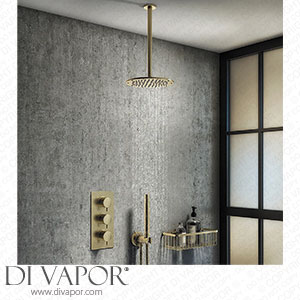 Arezzo Brushed Brass Round Thermostatic Shower Pack with Ceiling Mounted Head + Handset - AZBBSPK3 Spare Parts