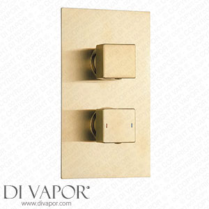 Arezzo Square Modern Twin Concealed Shower Valve with Diverter - Brushed Brass - AZBBSQSVD Spare Parts