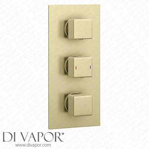 Arezzo Square Triple Concealed Thermostatic Shower Valve with Diverter - Brushed Brass - AZBBSV3SQ Spare Parts