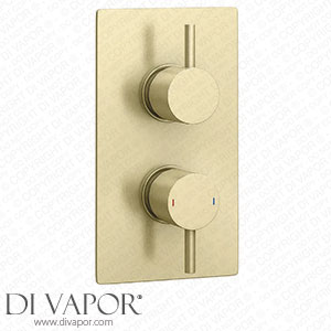 Arezzo Brushed Brass Round Modern Twin Concealed Shower Valve with Diverter - AZBBSVD Spare Parts