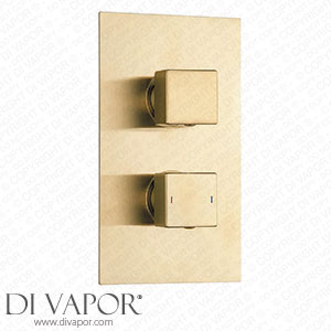 Arezzo Brushed Brass Square Modern Twin Concealed Shower Valve - AZBBSVSQ Spare Parts