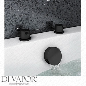 Arezzo Matt Black Deck Bath Side Valves with Freeflow Bath Filler - AZBLK-SV-PACK Spare Parts