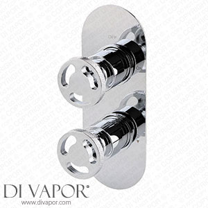 Arezzo Chrome Industrial Style Round Modern Twin Concealed Shower Valve - AZCHIV1 Spare Parts