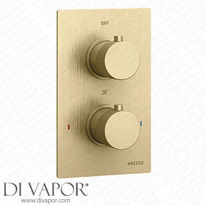 Arezzo Fluted Round Modern Twin Concealed Shower Valve - Brushed Brass - AZFRV1BB Spare Parts