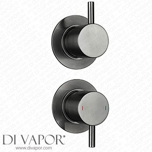 Arezzo Brushed Gunmetal Grey Concealed Individual Stop Tap + Thermostatic Control Shower Valve - AZGM36 Spare Parts