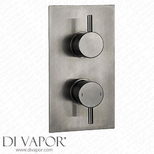 Arezzo Brushed Gunmetal Grey Round Modern Twin Concealed Shower Valve - AZGMSV Spare Parts