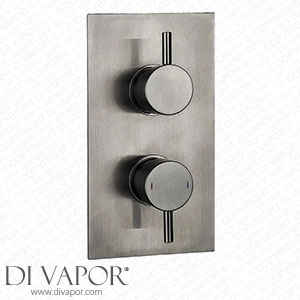 Arezzo Brushed Gunmetal Grey Round Modern Twin Concealed Shower Valve with Diverter - AZGMSVD Spare Parts