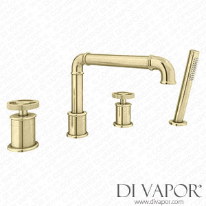 Arezzo Brushed Brass 4TH Industrial Style Deck Mounted Bath Shower Mixer inc. Pull Out Handset - AZISBB04 Spare Parts