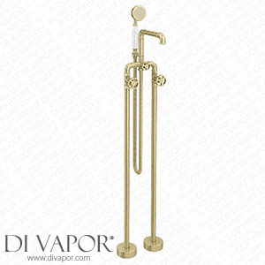 Arezzo Brushed Brass Industrial Style Freestanding Bath Shower Mixer Tap - AZISBB05 Spare Parts