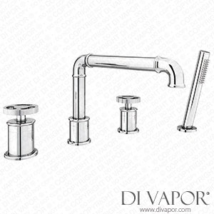 Arezzo Chrome 4TH Industrial Style Deck Mounted Bath Shower Mixer inc. Pull Out Handset - AZISCH04 Spare Parts