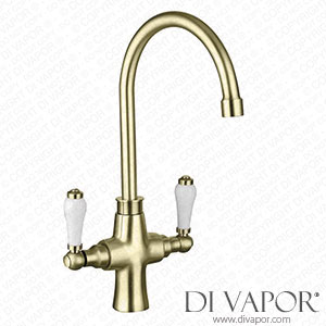 Arezzo Dual-Lever Traditional Kitchen Tap Brushed Brass Spare Parts