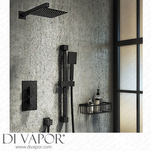 Arezzo Matt Black Square Thermostatic Shower Pack incl. Wall Mounted Head + Slider Rail Kit - AZMBPK5 Spare Parts