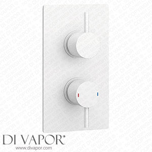 Arezzo Matt White Round Modern Twin Concealed Shower Valve - AZMWSV Spare Parts