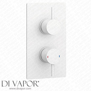 Arezzo Matt White Round Modern Twin Concealed Shower Valve with Diverter - AZMWSVD Spare Parts