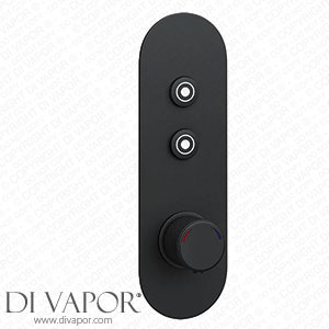 Arezzo Matt Black Industrial Style Push Button Shower Valve (2 Outlets) - AZPB02RMB Spare Parts