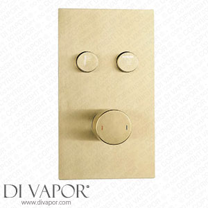 Arezzo Brushed Brass Twin Modern Round Push-Button Shower Valve with 2 Outlets - AZPB2RBB Spare Parts