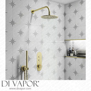 Arezzo Brushed Brass Push-Button Shower with Handset + Rainfall Shower Head - AZPB2RBBPK Spare Parts