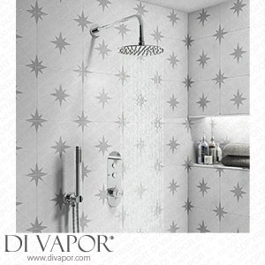 Arezzo Chrome Push-Button Shower with Handset + Rainfall Shower Head - AZPB2RCHPK Spare Parts