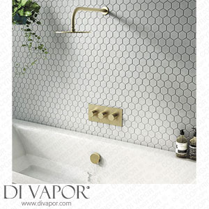 Arezzo Round Brushed Brass 2 Outlet Shower System (Fixed Shower Head + Overflow Bath Filler) - AZR2SSB Spare Parts