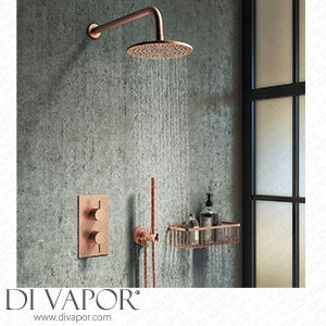 Arezzo Rose Gold Round Shower System with Twin Valve with Diverter Wall Mounted Head + Handset - AZRGSPK5 Spare Parts