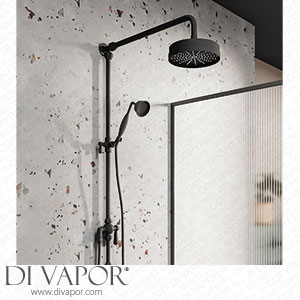 Arezzo Matt Black Rigid Riser Kit with Shower Head Handshower & Diverter - AZRR03MB Spare Parts